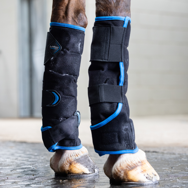 LeMieux Freeze Flow Ice Boots Front in Black-1